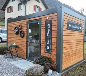 Durevole 20ft 40ft contenitore prefabbricato in acciaio per ufficio modulare Flat Pack casetta da giardino Villa magazzino wc-all'aperto - Product Image 3