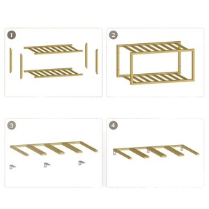 Wooden <b>Shoe</b> Rack Double Layer Indoor Hanging <b>Storage</b> <b>Space</b> <b>Saving</b> For Boots And <b>Shoes</b> - Product Image 5