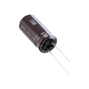 ตัวเก็บประจุแบบ Through Hole 100 uF UCS2C101MHD1TO CAP ALUM 100UF 20% 160V RADIAL - Product Image 1