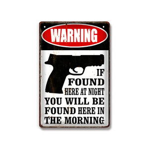 Panneau d'avertissement Art Decor Tin Safety Signs Reto Vintage Metal Tin Signs - Product Image 3