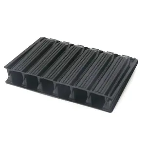 Factory Wholesale 4 5 6 Cells Black Seed GrowingPS Plastic Start Tree Planting Germination Tray Foldable Square Micro-green Pots