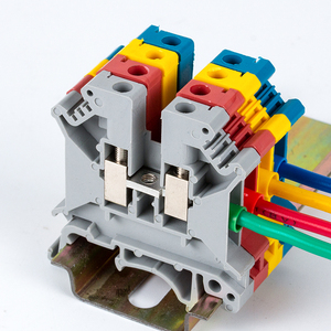 <span class=keywords><strong>UK5N</strong></span> 0.2-4mm2 DIN Rail Screw Terminal ตู้กระจายไฟฟ้าสหราชอาณาจักร Phoenixx เทอร์มินัล4สี - Product Image 1