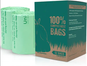 Eco-friendly 13 galloni 20 Micron di colore verde compostabile biodegradabile seggiolino per auto sacco della <span class=keywords><strong>spazzatura</strong></span> di plastica nera sacchetto della <span class=keywords><strong>spazzatura</strong></span> su rotolo - Product Image 2