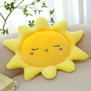 Almohada de Peluche con Forma de Sol y Nube para Niños, Personalizada al por Mayor, en Amarillo, Rosa y Blanco, con Forro de Malla, Diseño Moderno, Muñeca para Dormir - Product Image 4