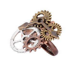 Anillo de Engranajes Mecánicos Vintage para <span class=keywords><strong>Festivales</strong></span> Góticos, Estilo de Bar de Berlín y Reuniones de Entusiastas de la Maquinaria, Noches Rave Vintage - Product Image 1