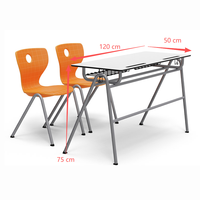 Chaises doubles pour salles de classe, fournisseurs de mobilier scolaire, ensemble bureau et chaise pour étudiants