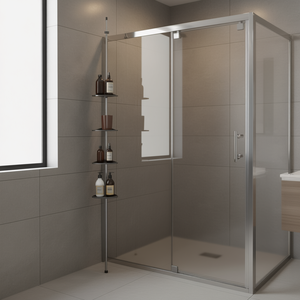 Estante de Ducha Telescópico de Aluminio de 4 Niveles, Solución de Almacenamiento para Baño - Product Image 2