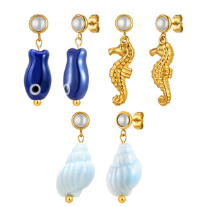 Summer Cute <strong>Little</strong> Fish Drop <strong>Earrings</strong> <strong>for</strong> <strong>Girls</strong> Gifts Jewelry Stainless Steel 18K Gold Plated <strong>Pearl</strong> <strong>Earrings</strong> - Product Image 5