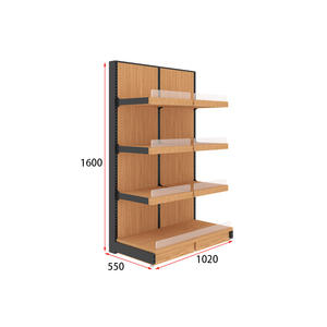 Étagères de supermarché double face personnalisées à usage intensif Support d'affichage en stratifié autoportant à hauteur réglable pour grand magasin - Product Image 6