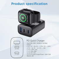 2024 nouvelle prise américaine UL FCC USB Type C chargeur 3 en 1 pliant magnétique sans fil chargeur montre chargeur pour Apple iphone ipad Macbook