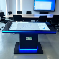 Mesa de Juego con Pantalla Táctil de 55 Pulgadas, Luz LED Ambiental, Aceptador de Monedas, Carga Inalámbrica, Táctil Capacitivo para Museo de Juegos