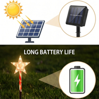 Luces Solares LED con Forma de Bastón de Caramelo para Caminos, Uso Interior/Exterior, Blanco Cálido, IP44, CRI80, 10000 Horas de Duración, para Jardín y Caminos