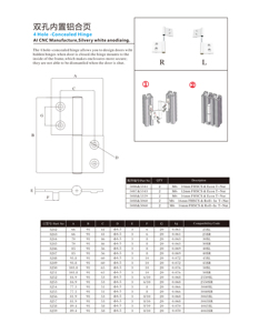 China Fabrikant Rohs Odm Zilver 3258 4045Mm 4 Gat Verborgen Aluminium Cnc Scharnier Voor Machine Werkbank 3040 2550 3045 4045 - Product Image 5