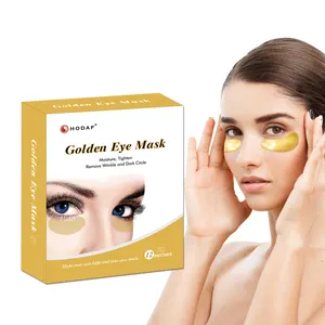 24 Karat Gold Augen gel Patches Maske Kollagen Augen-und Lippen maske Gold Gel Augen maske Gold für Anti Dark Circle Hydro gel