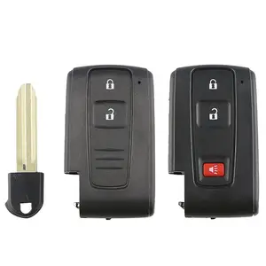 Car Without Chip 3 button Waterproof Remote Control Black Folding Smart Key Shell Replacement For Toyota Crown