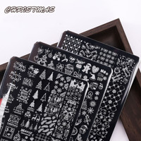 Grande plaque de stamping pour nail art, taille XL, en acier inoxydable à gravure profonde, pour transfert d'images complètes sur les ongles, outils de manucure, vente en gros