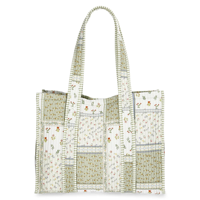 Nouveau sac fourre-tout matelassé à carreaux floraux minimaliste, sac fourre-tout tendance de grande capacité pour les trajets quotidiens