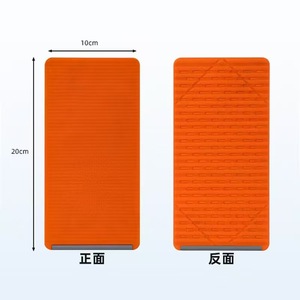 Support de téléphone de bureau en silicone pliable et flexible pour tablette mobile et ordinateur portable, orange et noir, avec système de poussée et de traction - Product Image 3