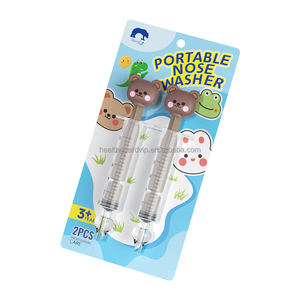 Jeringa de nariz infantil personalizada Diseño de animales de rana y conejo Limpiador manual de Nariz de bebé de 10ML - Product Image 1