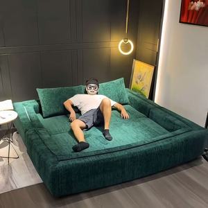 Canapé-<span class=keywords><strong>lit</strong></span> convertible moderne en tissu, sans structure, pour salon, avec mousse compressée, mobilier de Chine - Product Image 2