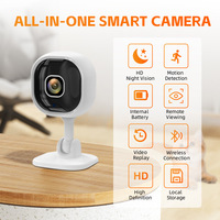 Caméra de sécurité WiFi sans fil A3, vision nocturne HD intégrée et audio bidirectionnel, stockage local sur carte TF pour la surveillance de la maison intelligente