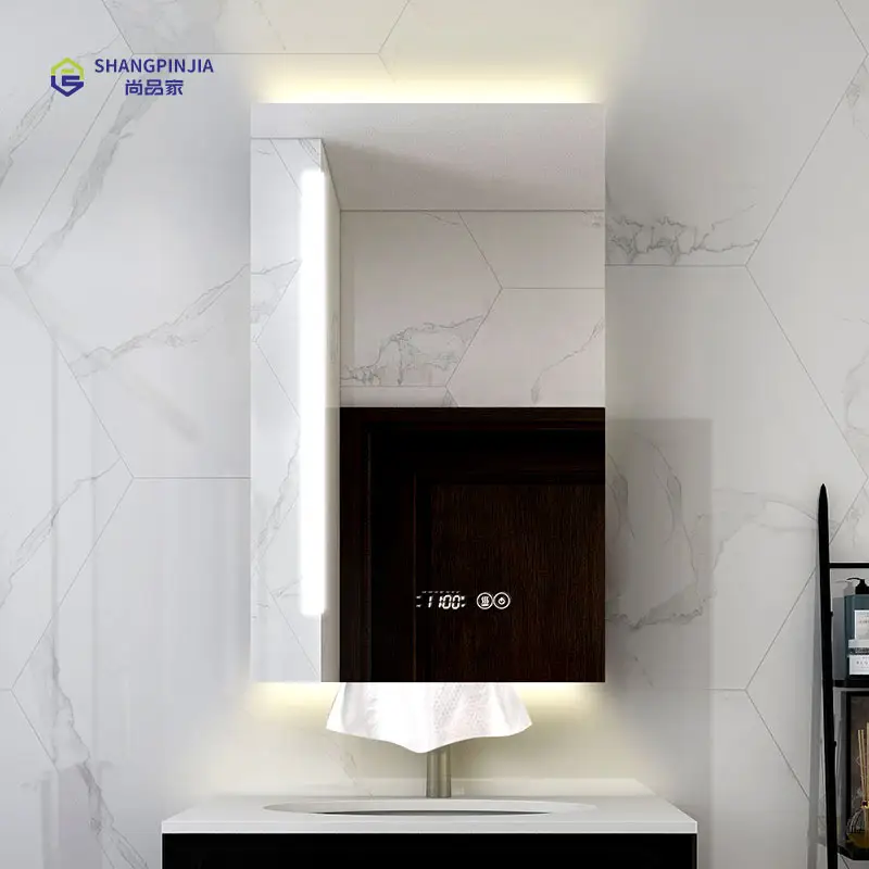 Shangpinjia désembueur en aluminium de conception moderne professionnelle, armoire de luxe à LED pour salle de bain, médecine en miroir