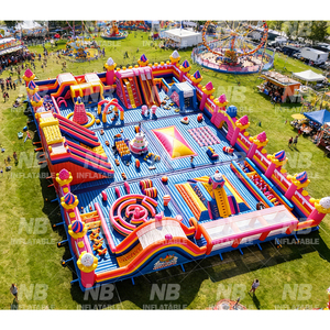Inflatable Amusement Park Theme Playground Commercial Obstacle Course for Adults and Toddlers Large <b>Trampoline</b> Park Inflatable T - Product Image 3
