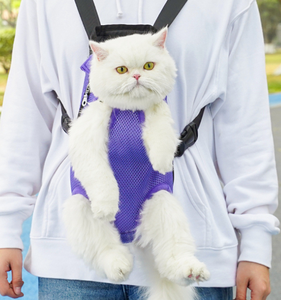 Tas bahu Tote perjalanan untuk kucing dan anjing, tas ransel pembawa hewan peliharaan dengan jaring selempang tas bahu perlengkapan membawa hewan peliharaan - Product Image 3