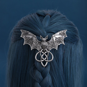 Pince à <span class=keywords><strong>cheveux</strong></span> rétro <span class=keywords><strong>Viking</strong></span> pour <span class=keywords><strong>cheveux</strong></span> longs, motif chauve-souris, barrette française style sorcière pour femme, pince à <span class=keywords><strong>cheveux</strong></span> gothique sombre, bijou de <span class=keywords><strong>cheveux</strong></span> <span class=keywords><strong>Viking</strong></span> - Product Image 2