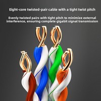 Câble Ethernet résistant aux intempéries personnalisé en usine, 4 cœurs/8 cœurs, cuivre sans oxygène, câble d'alimentation et de réseau intégré