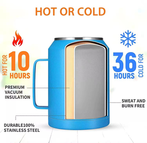 Termo Portátil de Gran Capacidad de 50 oz, Termo de Acero Inoxidable 304 de Boca Ancha para Exteriores, para Coche, con Aislamiento Térmico de 12 a 24 Horas - Product Image 2