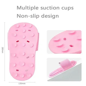 Zapatillas de silicona antideslizantes para lavar los pies para baño mágico, cepillo de limpieza, masaje exfoliante, 1 pieza, zapatillas mágicas para lavar los pies - Product Image 5