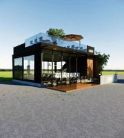 1. Maison préfabriquée en conteneur facile à assembler, imperméable, durable, mobile et modulaire pour le logement ou le bureau