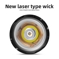 Lampe torche LED haute puissance SA-X77S en alliage d'aluminium, faisceau laser longue portée 500m+, recharge Type-C, pour usage domestique et extérieur