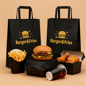 Caja De Papel Desechable <span class=keywords><strong>Para</strong></span> Llevar Patatas Fritas, Embalaje De Alimentos, Cajas De Hamburguesas De Ala De Pollo Personalizadas - Product Image 1
