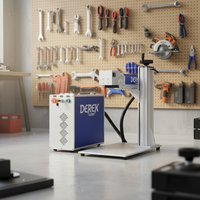 Machine de gravure laser à fibre Derek 20W-100W avec tête Galvo Sino, haute précision, refroidissement par air, commande CNC EZCAD pour le marquage de bijoux