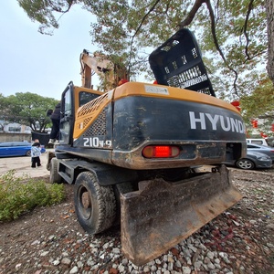Excavatrice sur pneus Hyundai 210w-9 en état d'origine Caractéristiques des pneus d'origine Pompe à moteur Moteur-Matériel de construction usagé - Product Image 4