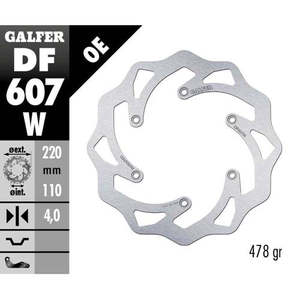 Galfer Wave disco freno posteriore Ktm EXC-F 500 12-25 - Product Image 1