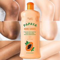 TWG RTS Vente en gros de soins de la peau, lotion corporelle à la papaye, hydratante, adoucit la peau en profondeur, blanchit, nourrit, éclaircit, ensemble de lotion corporelle