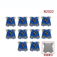 MOC Mini château médiéval Lion rouge Aigle noir chevalier armure soldats figurines arme bloc de construction briques jouets pour enfants