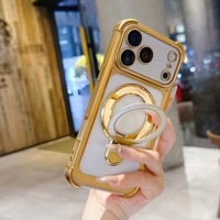 Étui de luxe rotatif en acrylique pour téléphone portable, coque antichoc à quatre coins pour iPhone 17 Pro Max 16 Plus 15 14 13