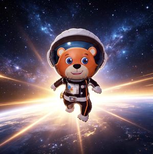Globo Metálico de Aluminio con Forma 4D de Animales Espaciales de Dibujos Animados y Astronautas, con Impresión Ecológica en Huecograbado - Product Image 2