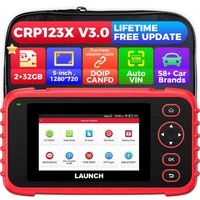 Nuevo Lector de Códigos OBD CRP123X V3.0, Herramienta de Diagnóstico Automático para 4 Sistemas, con VIN, Actualización Gratuita por 1 Año, Pantalla de 5 Pulgadas