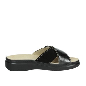 Leggero e comodo pantofole Mzk65-d nero Open Toe Design per l'estate invernale all'aperto per uso esterno fodera in vera pelle in gomma - Product Image 4