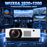 Système de projecteur multi-usages 7500 lumens, projecteur laser avec déplacement de l'objectif, compatibilité de fusion des images pour la simulation
