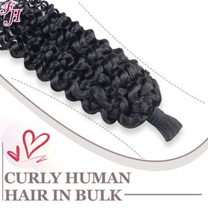 Cabello Humano Virgen Natural Negro Rizado Profundo sin Trama, Paquete de Cabello Humano para Trenzas, Trenzas Bohemias - Product Image 6