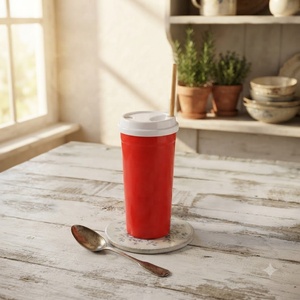 Gobelet jetable personnalisé en plastique PP avec couvercle – Qualité garantie, prix compétitif pour jus, lait, thé et café à emporter - Product Image 1