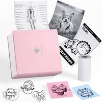 Printer saku Printer kecil Thermal portabel, mesin cetak foto Mini, Printer catatan lengket untuk catatan/hadiah/jurnal/perencanaan