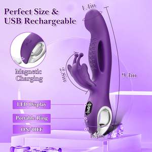 Vibrador <span class=keywords><strong>de</strong></span> <span class=keywords><strong>Mariposa</strong></span> para Mujeres, Herramienta <span class=keywords><strong>de</strong></span> Masturbación, Estimulación Triple del Clítoris y Punto G, Dildo Insertable, Vibrador <span class=keywords><strong>de</strong></span> Conejo, Juguetes Sexuales para Mujeres - Product Image 4