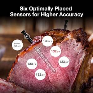 Zertifiziertes eigenständiges Bluetooth Smart Fleisch thermometer 6 Sensoren 2 Sonden Unbegrenztes digitales Grill thermometer mit WLAN-Reichweite - Product Image 2